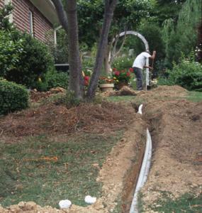 Mill Valley sprinkler repair specialist lays new PVC feeder line